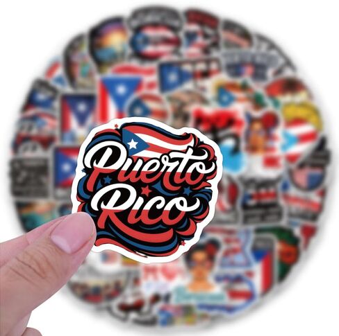 122PCS Puerto Rico Sticker Pack,Flag Graffiti Waterproof Vinyl Decals for Water Bottle Phone Scrapbooking Laptop Bike Skateboard Box Keyboard for Teens Kids Boys Girls Party Decorations(Puerto Ricos) in Kuwait