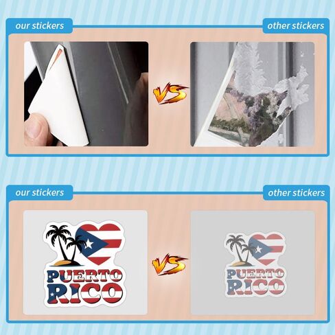 122PCS Puerto Rico Sticker Pack,Flag Graffiti Waterproof Vinyl Decals for Water Bottle Phone Scrapbooking Laptop Bike Skateboard Box Keyboard for Teens Kids Boys Girls Party Decorations(Puerto Ricos) in Kuwait