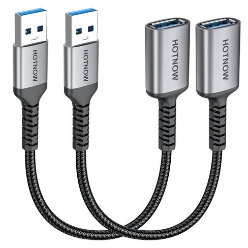 USB 3.0 Extension Cable 1FT 2Pack, USB A Male to Female Extender in Kuwait