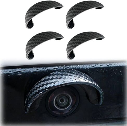 4 PCS Backup Camera Rain Hood Cover with Curved Black PVC Canopy in Kuwait