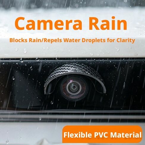 4 PCS Backup Camera Rain Hood Cover with Curved Black PVC Canopy in Kuwait