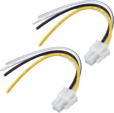 2PCS 4Pin Car Amplifier Speaker Wire Harnesses 14cm Compatible with Alpine Compatible with Diamond Audio Amplifiers in Kuwait