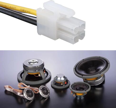 2PCS 4Pin Car Amplifier Speaker Wire Harnesses 14cm Compatible with Alpine Compatible with Diamond Audio Amplifiers in Kuwait