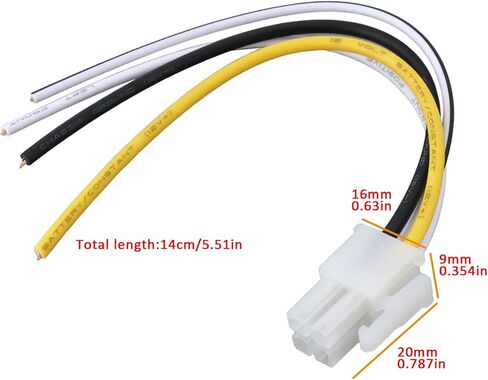 2PCS 4Pin Car Amplifier Speaker Wire Harnesses 14cm Compatible with Alpine Compatible with Diamond Audio Amplifiers in Kuwait