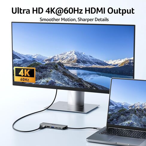Acer 5-in-1 USB C Hub bunlde with USB C to HDMI 2.1 Cable 6.6FT (8K@60Hz 4K@240Hz) in Kuwait