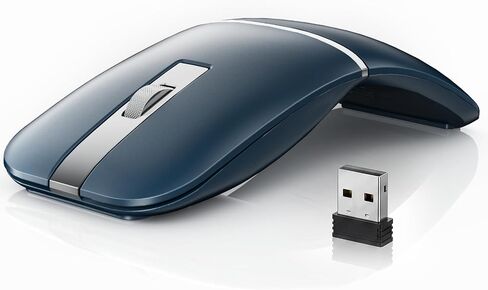 M9 Bluetooth Travel Mouse, 2.4 GHz, USB Receiver, Blue in Kuwait