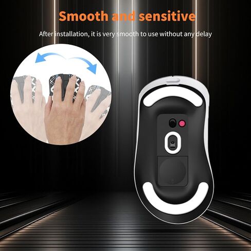 NOUKAJU Mouse Grip Tape Full Coverage for Rapoo VT3PRO MAX, Self-Adhesive Sweat-Resistant Professional Mice Upgrade Kit,Mouse Feet Skates(Foot pad + White Mouse Grip Tape) in Kuwait