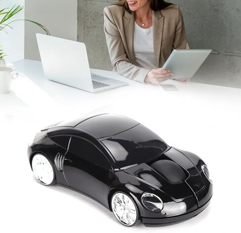 Laptop Mouse Wireless Mouse ABS 2.4G Cordless Optical (Black) in Kuwait