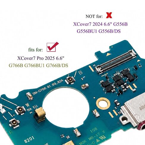 ubrokeifixit Galaxy XCover7 Pro G766B USB Charging Port Dock Connector Charger Board Flex Cable Replacement for Samsung Galaxy XCover7 Pro SM-G766B G766BU1 G766B/DS in Kuwait