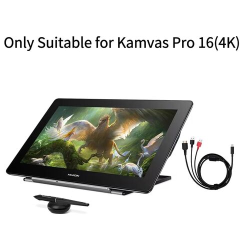3-in-1 Cable Suitable for Huion Kamvas Pro 16 4K/Kamvas Pro 16 Plus 4K UHD Graphics Drawing Tablet, Not Compatible with Kamvas Pro 16 in Kuwait