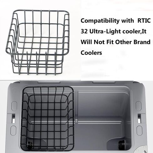 Cooler Basket for RTIC 32 QT,Storage Insert Dry-Goods Baskets Compatible with RTIC 32 Ultra-Light Coolers,Stainless Steel Wire Rack in Kuwait