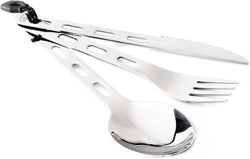 GSI Outdoors Glacier Stainless Cutlery Set, 3 pc, Fork, Spoon & Knife in Kuwait