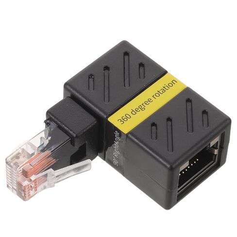Sosoport Rj45 Male to Female 360 Rotatable Right Angle Ethernet Adapter in Kuwait