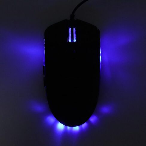 Type C Wired Mouse, USB C Wired Mouse Type Cable with Blue Backlit Ergonomic Design 6 Multimedia Keys Adjustable DPI 800-1600 in Kuwait