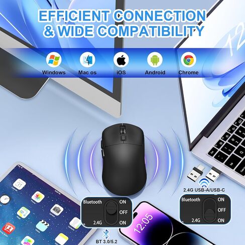 Bluetooth Wireless MacBook Mouse Rechargeable Computer Mice with Jiggler in Kuwait