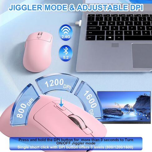Bluetooth Wireless MacBook Mouse Rechargeable Computer Mice with Jiggler in Kuwait