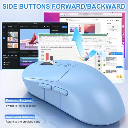 Bluetooth Wireless MacBook Mouse Rechargeable Computer Mice with Jiggler in Kuwait