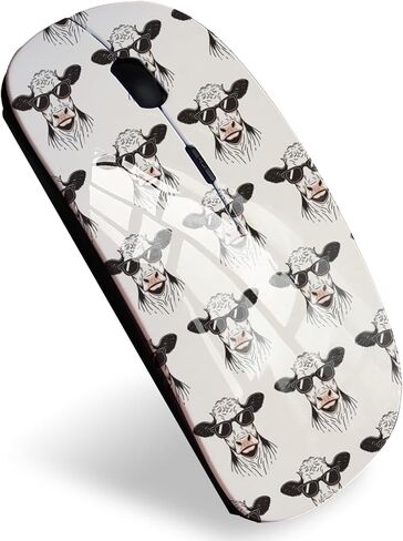 Mingdao Portable Optical Wireless Computer Mouse with Stylish Design, 2.4GHz USB Receiver, Cow MD9565 in Kuwait
