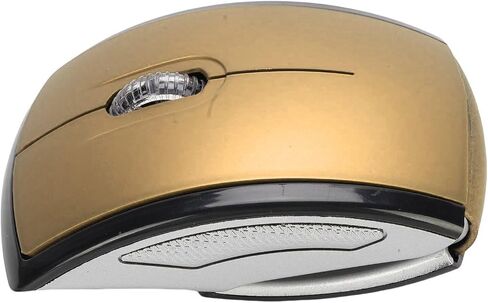 Foldable Wireless Mouse with Magnetic Power Off, 2.4G Portable Computer Mouse with Battery Indicator for Laptop Travel and Commute (Gold) in Kuwait