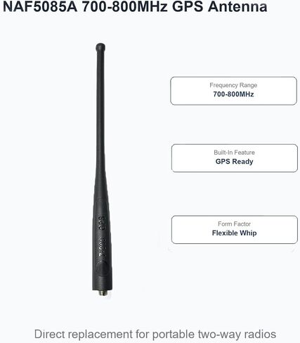 5-Pack NAF5085A 700/800MHz GPS Whip Antenna Replacement for APX4000 APX6000 in Kuwait