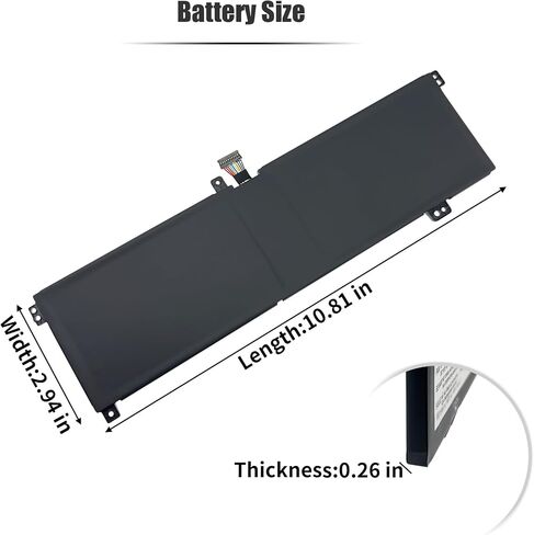 75Wh L22M4PF5 L22B4PF5 Laptop Battery Compatible with Lenovo IdeaPad Pro 5-16APH8 5-16ARP8 5-16IRH8 Yoga Slim Pro 9-16IRP8 L22D4PF5 L22X4PF5 SB11K24765 5B11K24773 Gen[15.56V 4822mAh 4-Cell] in Kuwait
