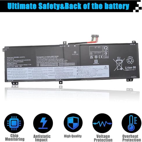 L22D4PC3 SB11K39159 Battery Replacement for Legion S7-16IRH8 S7-16APH8 Legion 9-16IRX8 9-16IRX9 Series 5B11K39160 SB11N45992 L22C4PC3 SB11K39158 SB11N45955 L22M4PC3 SB11K39156 5B11K39157 SB11N45974 in Kuwait