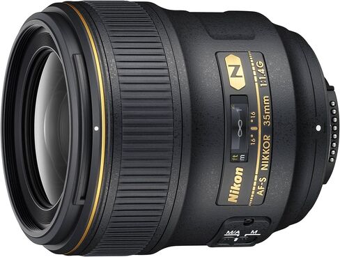 Nikon AF FX NIKKOR 35mm f/1.4G Fixed Focal Length Lens with Auto Focus for Nikon DSLR Cameras (Renewed) in Kuwait