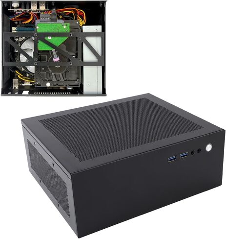 PC Case Sturdy Mesh Design Excellent Heat Dissipation for ITX Motherboards Gaming Setup Cold Roll Steel 205x232x90mm in Kuwait