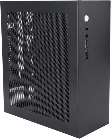 PC Case Sturdy Mesh Design Excellent Heat Dissipation for ITX Motherboards Gaming Setup Cold Roll Steel 205x232x90mm in Kuwait