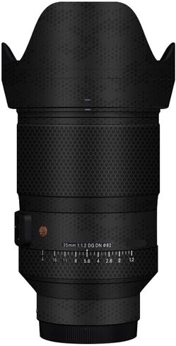 35 1.2 Camera Lens Sticker for Sigma 35mm F1.2 DG DN Art fit for Sony Mount Coat Wraps Film Protective Vinyl Decal Skin(Contour Black Glossy) in Kuwait