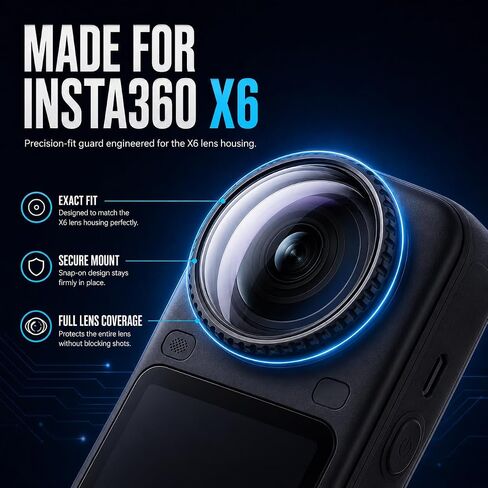 Lens Guard for Insta360 X6, 2-Pack High-Transparency PC Protective Cover in Kuwait