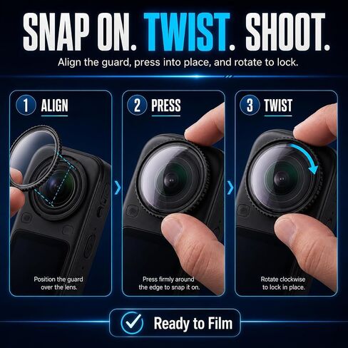Lens Guard for Insta360 X6, 2-Pack High-Transparency PC Protective Cover in Kuwait