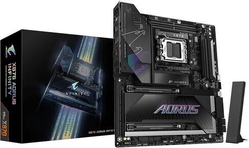 GIGABYTE X870 AORUS Infinity AMD AM5 LGA 1718 Motherboard, Extended-ATX, DDR5, 3X M.2, PCIe 5.0, USB4, WIFI7, 5GbE LAN, EZ-Latch, 5-Year Warranty in Kuwait