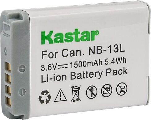 Kastar Battery x2 & Dual USB Charger for Canon NB-13Land Canon PowerShot G5 X PowerShot G7 X Mark II PowerShot G9 X Mark II PowerShot SX620 HS PowerShot SX720 HS PowerShot SX730 HS G1 X Mark III in Kuwait