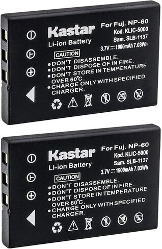 Kastar 3-Pack Battery Replacement for DZO-V58N, DZO-V58N Pocket, DZO-Z33, DZO-Z53, GO-HD, H100, HD 720P, is-DV, MZ-DV, Pocket DV-5700, Pocket DV-8700, Pocket DV-8800LE, Pocket DV-H100, PocketCam 8900 in Kuwait