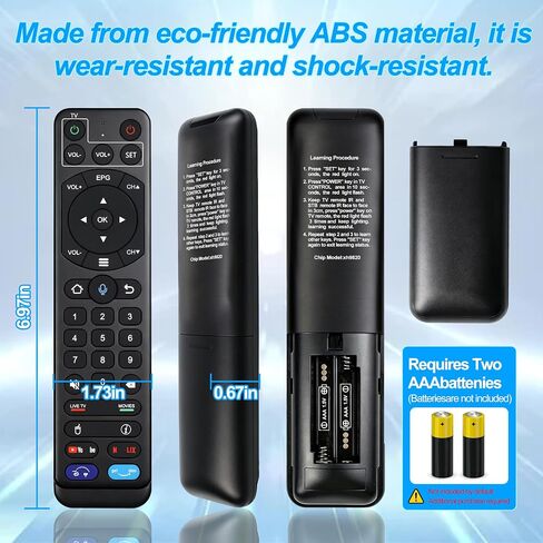 New V2 Pro Bluetooth Voice Remote Control, Replacement for vSeeBox V2/Pro, V1/Pro, Elite, Max, Compatible with OctaStream Elite Max Android TV Box Remote in Kuwait