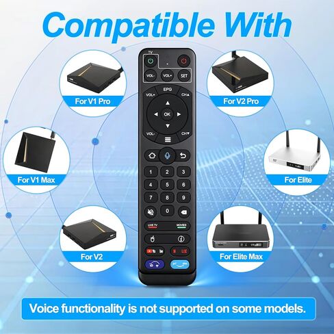 New V2 Pro Bluetooth Voice Remote Control, Replacement for vSeeBox V2/Pro, V1/Pro, Elite, Max, Compatible with OctaStream Elite Max Android TV Box Remote in Kuwait