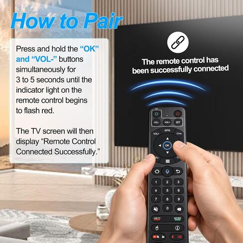 New V2 Pro Bluetooth Voice Remote Control, Replacement for vSeeBox V2/Pro, V1/Pro, Elite, Max, Compatible with OctaStream Elite Max Android TV Box Remote in Kuwait