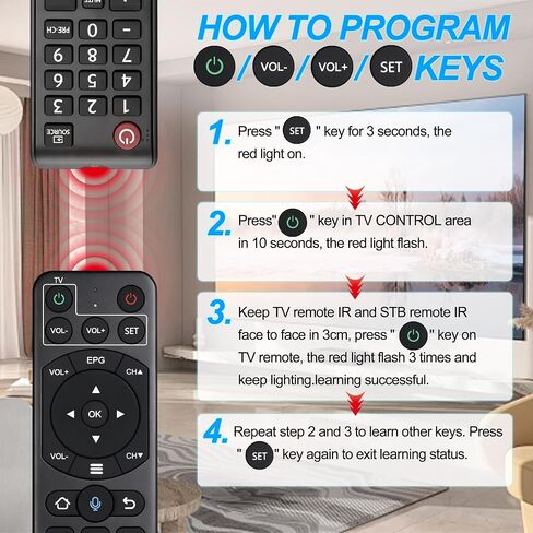 New V2 Pro Bluetooth Voice Remote Control, Replacement for vSeeBox V2/Pro, V1/Pro, Elite, Max, Compatible with OctaStream Elite Max Android TV Box Remote in Kuwait