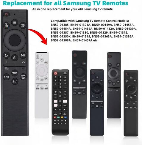 Replacement for Samsung TV Smart Remote, BN59-01385A, Universal Remote Control for Samsung, Replaceable Remote Compatible with All Samsung QLED OLED Frame 65 75 85 inch TV in Kuwait