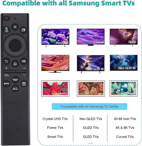 Replacement for Samsung TV Smart Remote, BN59-01385A, Universal Remote Control for Samsung, Replaceable Remote Compatible with All Samsung QLED OLED Frame 65 75 85 inch TV in Kuwait