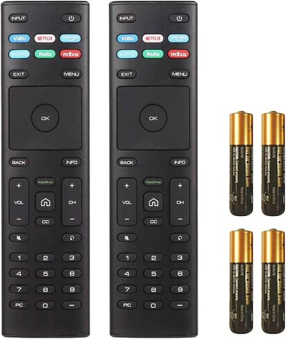 2 Packs XRT136 Replaced Watchfree Remote Control for VIZIO Smart TV D-Series M-Series P-Series V-Series with VUDU Netflix PrimeVideo Xumo Hulu Redbox (with Batteries) in Kuwait