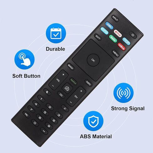 2 Packs XRT136 Replaced Watchfree Remote Control for VIZIO Smart TV D-Series M-Series P-Series V-Series with VUDU Netflix PrimeVideo Xumo Hulu Redbox (with Batteries) in Kuwait