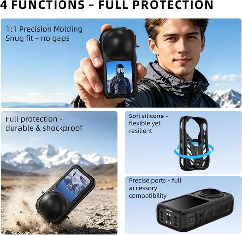 Silicone Cover for Insta360 X6，Includes a Silicone Lens Cap in Kuwait