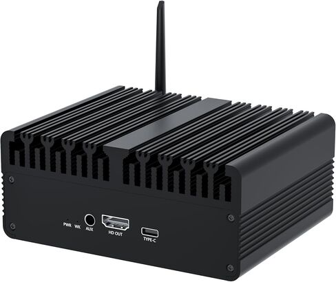 Desktop Computer, Fanless Industrial Mini PC Equipped with Rockchip RK3588 Intelligent Computing chip RK3588S Built-in 8-core ARM, Dual-Band WiFi Bluetooth, HDMI/ VGA Ports, Gigabit LAN, Metal Case in Kuwait