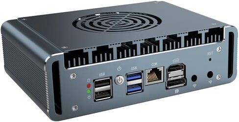 Fan Mini PC I7-1195G7,6 LAN,DDR4 1*M.2, USB3.0,SIM Card Slot in Kuwait