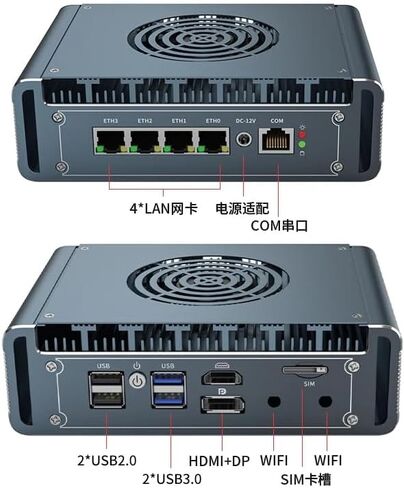 Mini PC I7-13620H with 4*i226 2.5G LAN,2*DDR4 1*M.2, NO RAM NO SSD in Kuwait