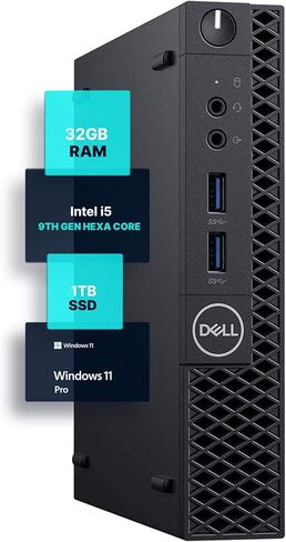 Dell Optiplex 3070 mini pc, Intel Core i5-9500T, 8GB DDR4 RAM, 128GB NVMe SSD, Windows 11 Pro (Renewed) in Kuwait