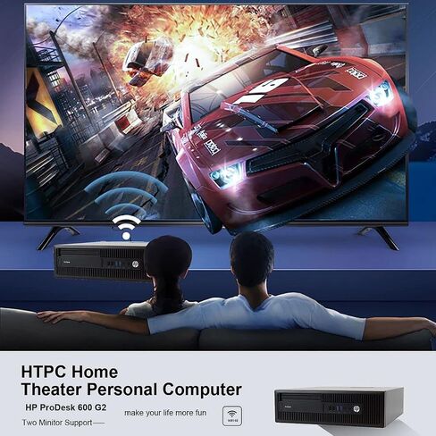 HP ProDesk 600 G2 Small Form Factor Desktop Computer, Intel Core i7-6700, 16GB RAM, 512GB SSD + 1TB HDD, Built-in Intel AX200 WiFi 6 + Bluetooth, Wireless Keyboard and Mouse, Windows 11 Pro (Renewed) in Kuwait