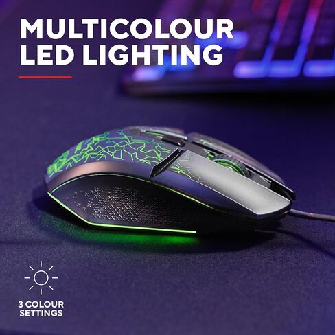 Vylax LED Gaming Mouse with 6 Programmable Buttons, Black in Kuwait
